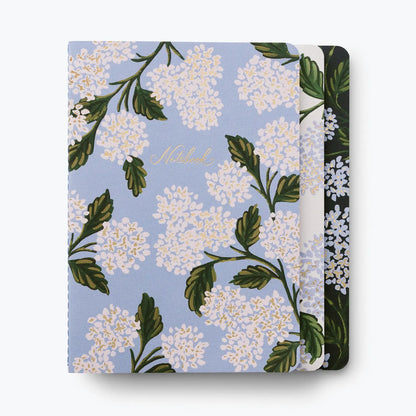 Assorted Set of 3 Hydrangea Notebooks