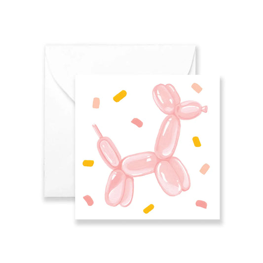 Balloon Animal - Izzy Mini Greeting Card