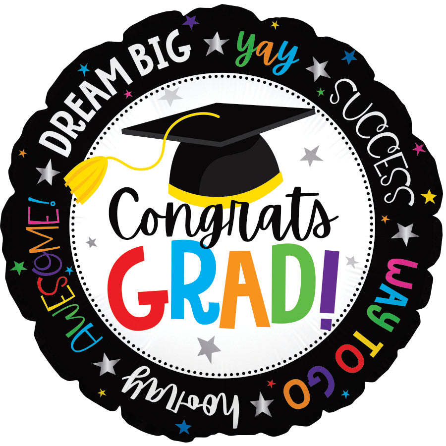 Dream Big Grad! Foil Balloons - 17"