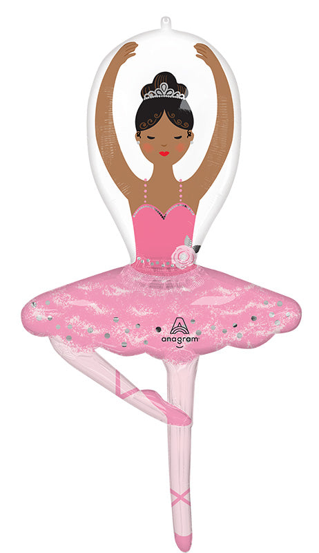 SuperShape Ballerina Girl Foil Balloon - 43"