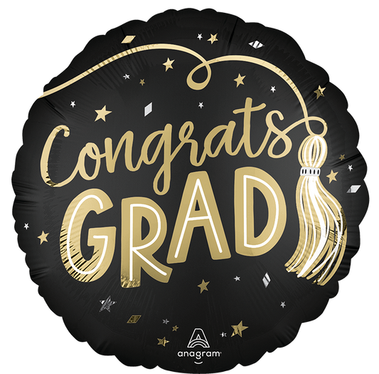 Twirling Tassels Congrats Grad Foil Balloon - 18"