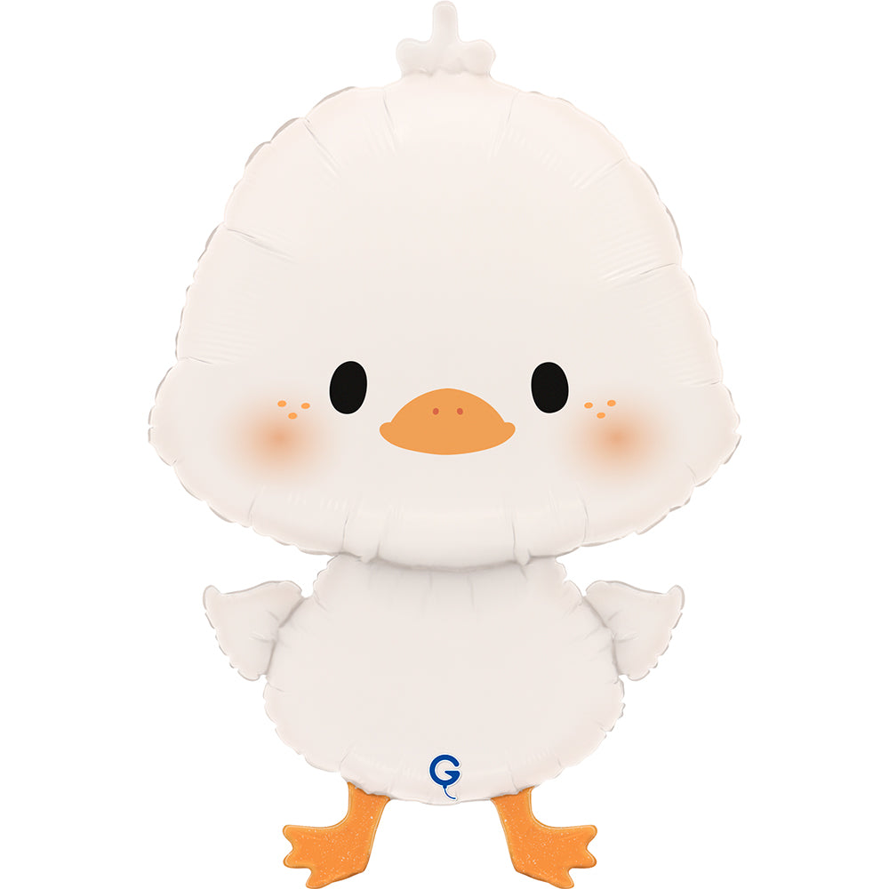White Duckling Foil Balloon - 25"