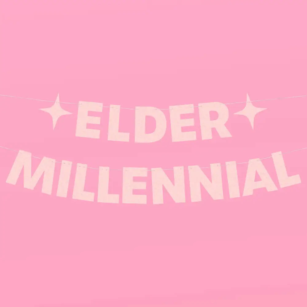 Elder Millenial Banner Decoration