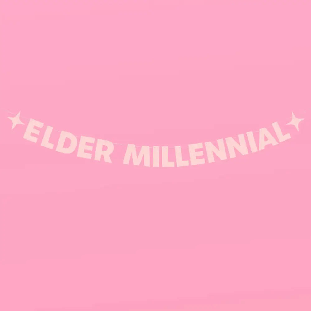 Elder Millenial Banner Decoration