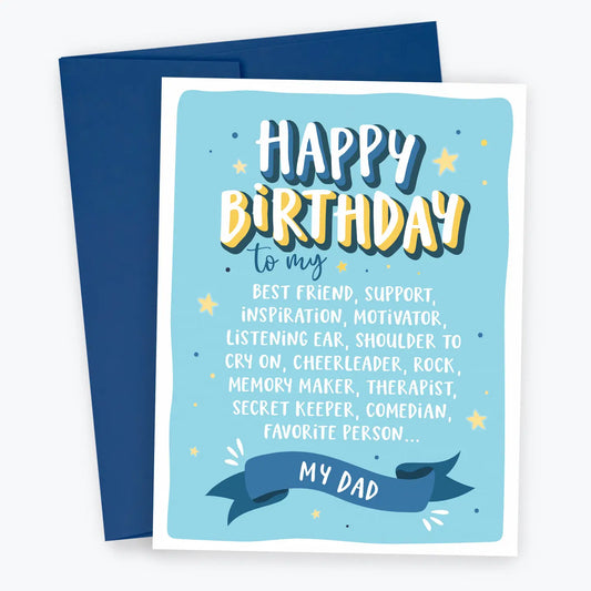 Birthday Card To Dad, Family Card, Greeting Card To Him