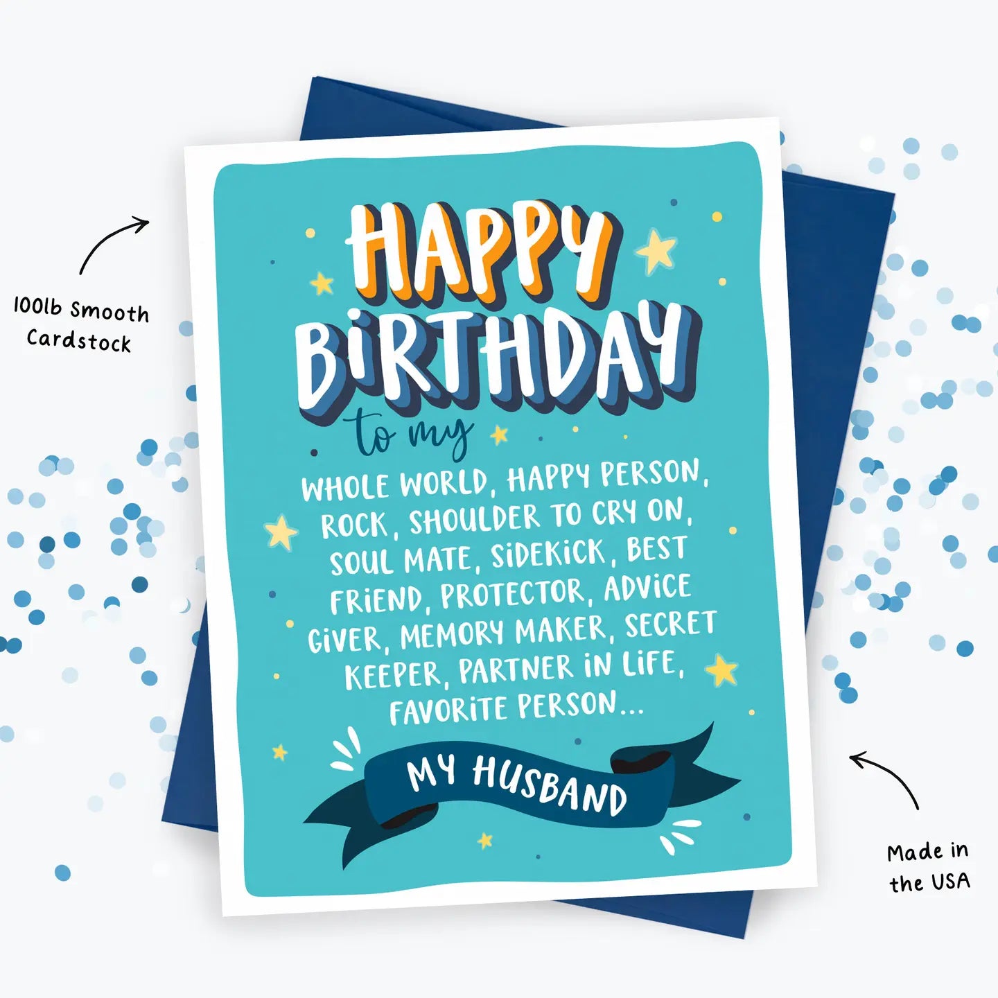 Birthday Card To Husband, Love Card, Greeting Card To Him