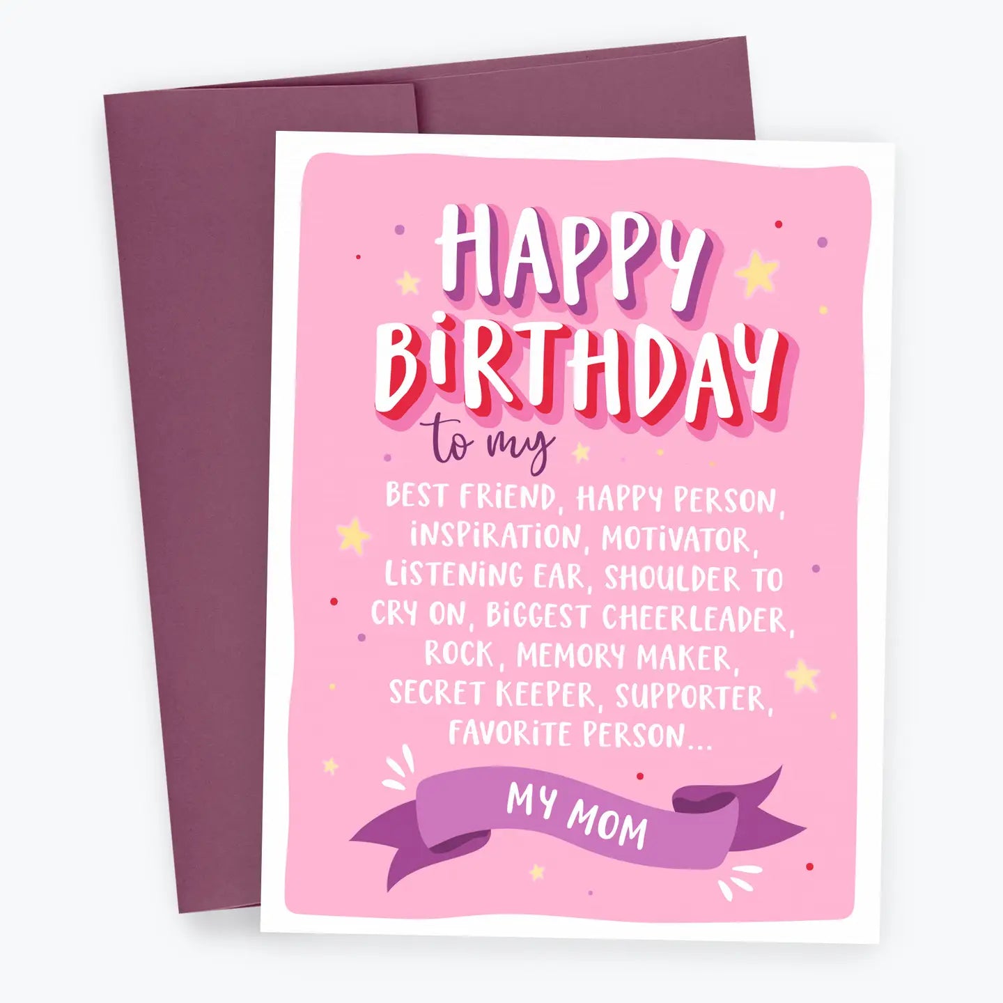 Birthday Card To Mom Family Card, Greeting Card To Her