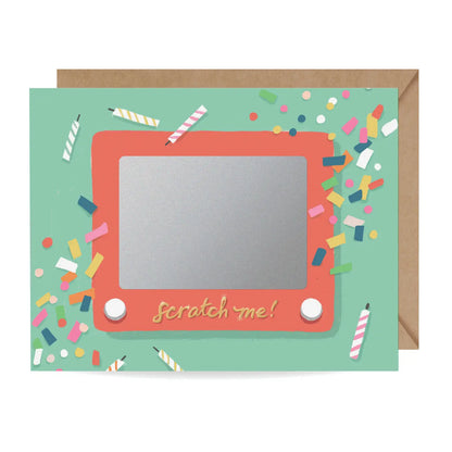 Birthday Scratch-A-Sketch - Scratch-Off Greeting Card
