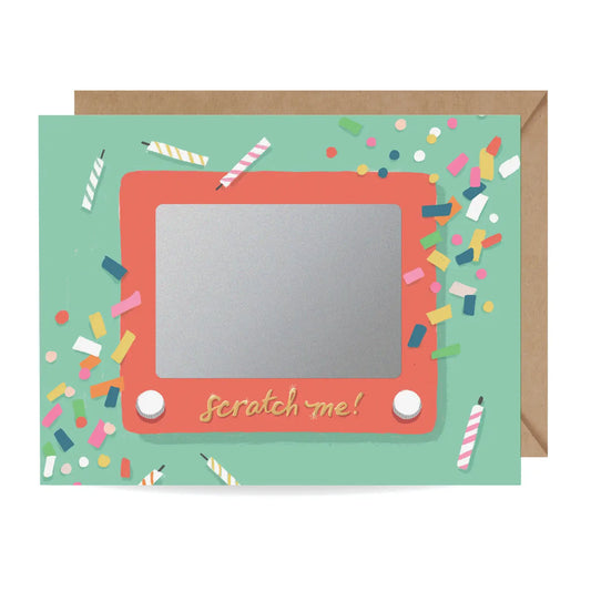 Birthday Scratch-A-Sketch - Scratch-Off Greeting Card
