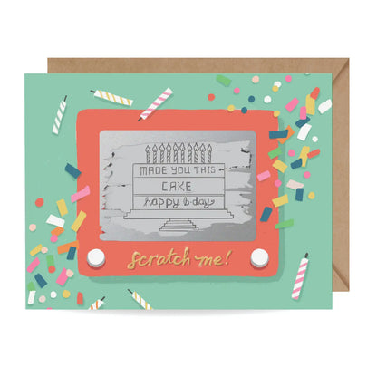 Birthday Scratch-A-Sketch - Scratch-Off Greeting Card