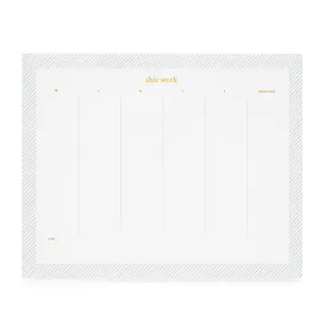 Blue Bordered Weekly Pad
