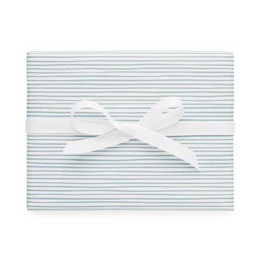 Blue Painted Stripe Wrapping Paper