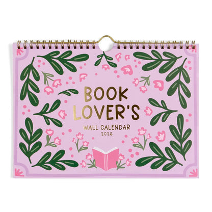 Book Lover's 2026 Spiral Hanging Wall Calendar