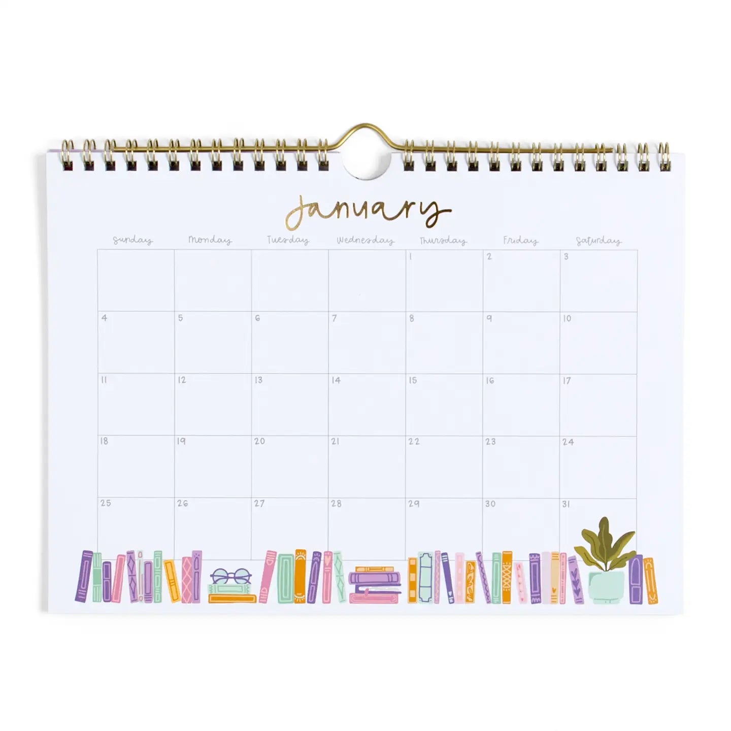 Book Lover's 2026 Spiral Hanging Wall Calendar