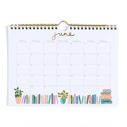 Book Lover's 2026 Spiral Hanging Wall Calendar