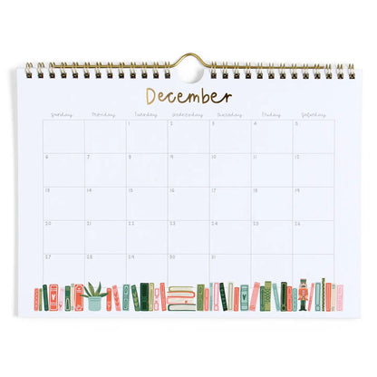 Book Lover's 2026 Spiral Hanging Wall Calendar