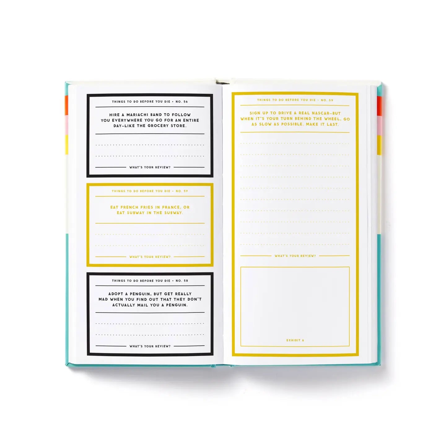 A Million Things To Do Before You Die - Prompted Journal
