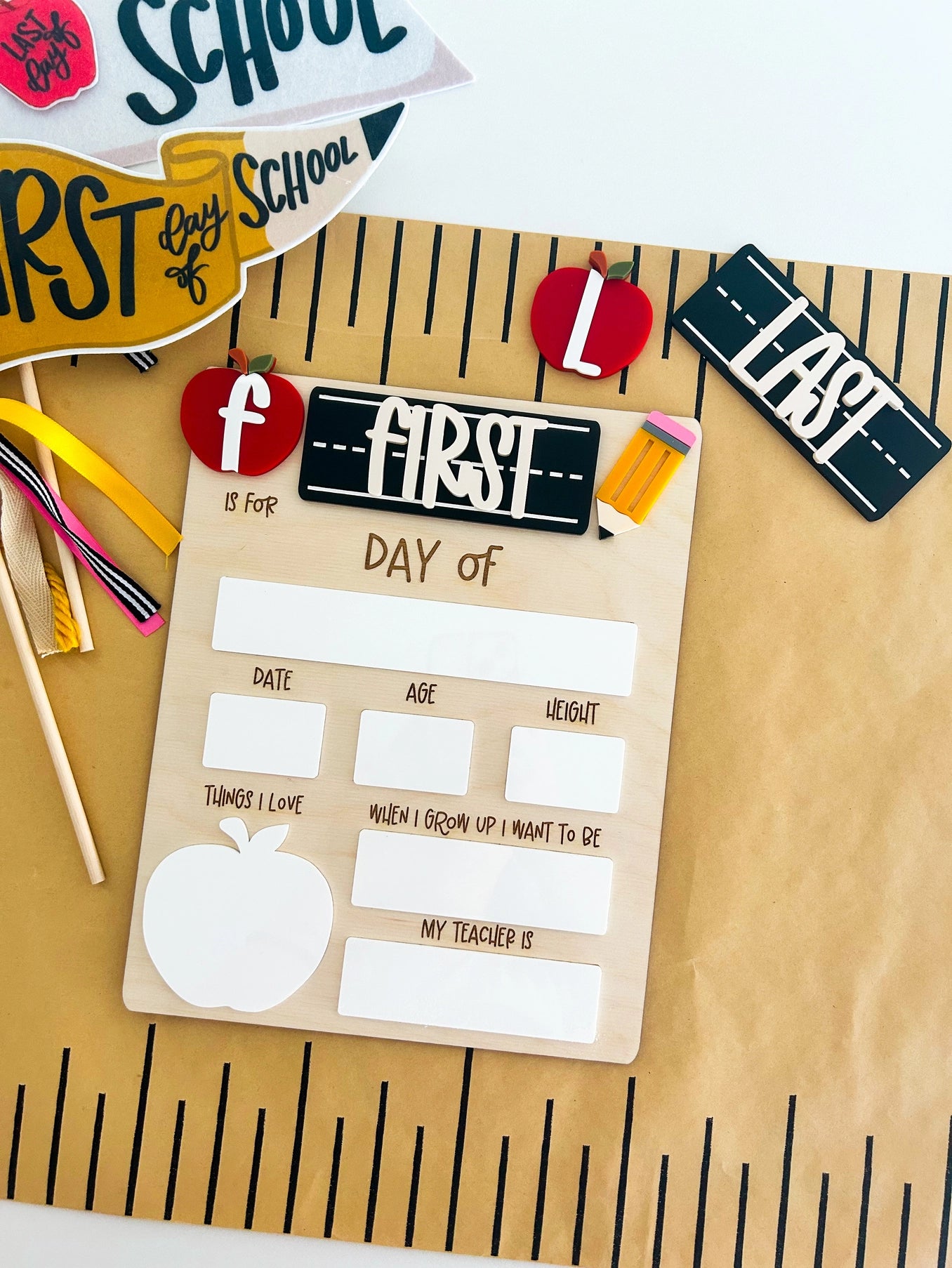 Chalkboard First/Last Day Whiteboard - Large Board