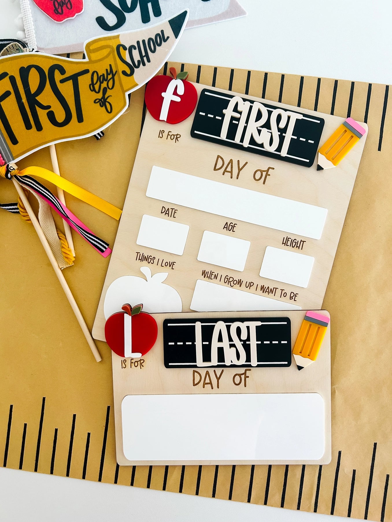 Chalkboard First/Last Day Whiteboard - Large Board