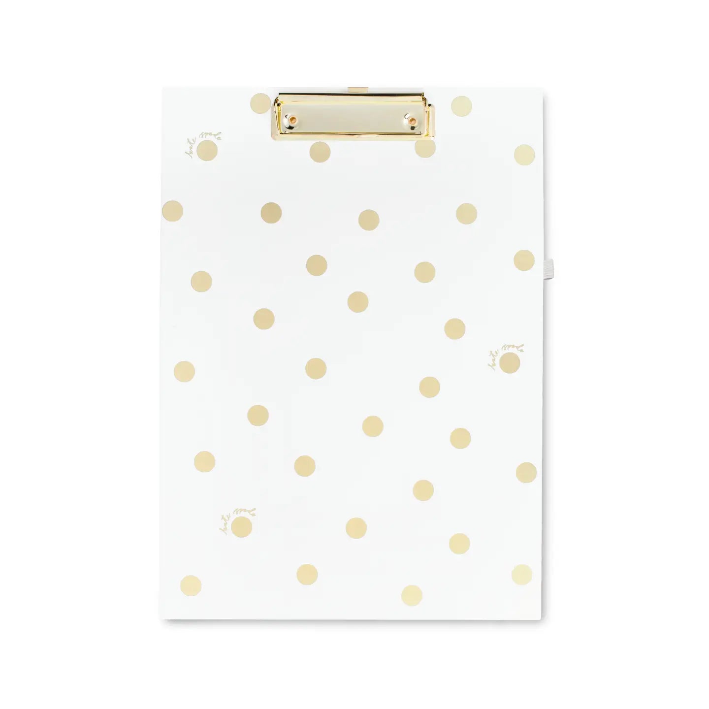 Clipboard Folio, Gold Dot with Script