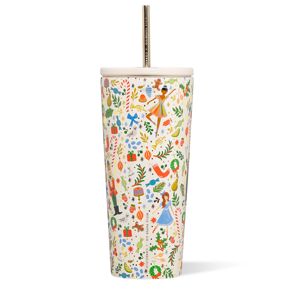 Cold Cup - 24oz Rifle Paper - Nutcracker Cream