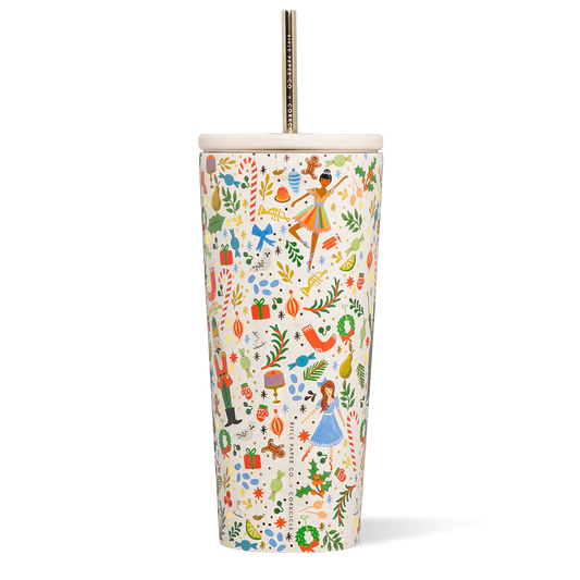 Cold Cup - 24oz Rifle Paper - Nutcracker Cream