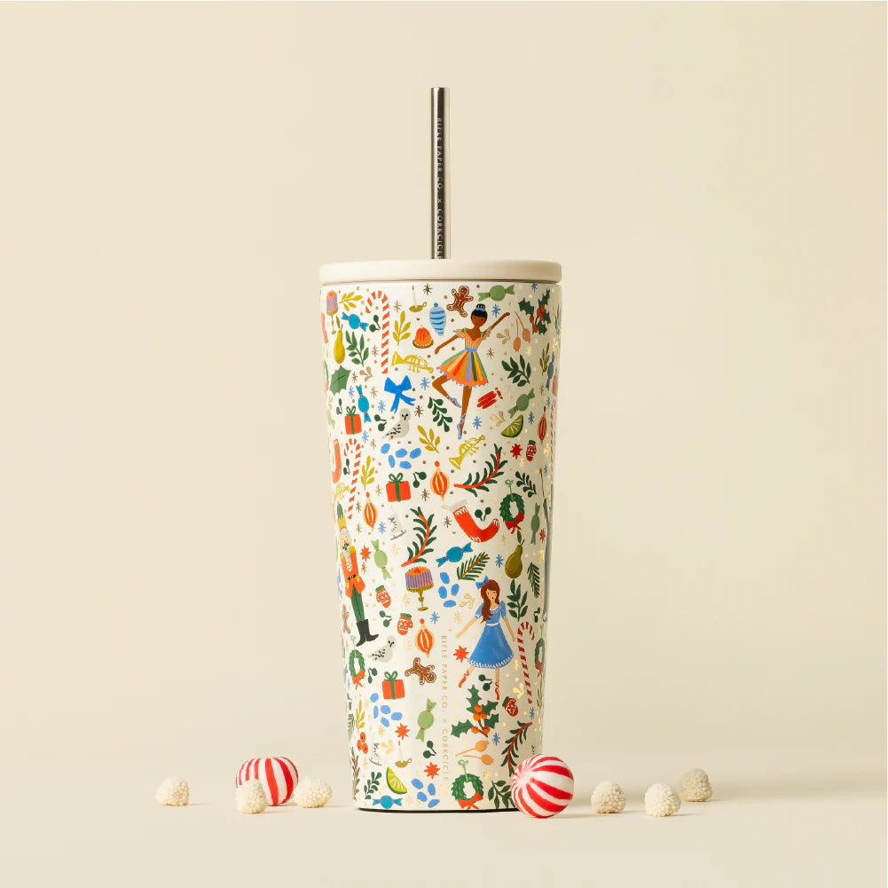 Cold Cup - 24oz Rifle Paper - Nutcracker Cream