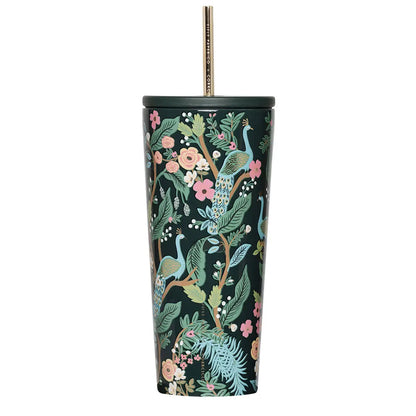Cold Cup - 24oz Rifle Paper - Peacock Blue