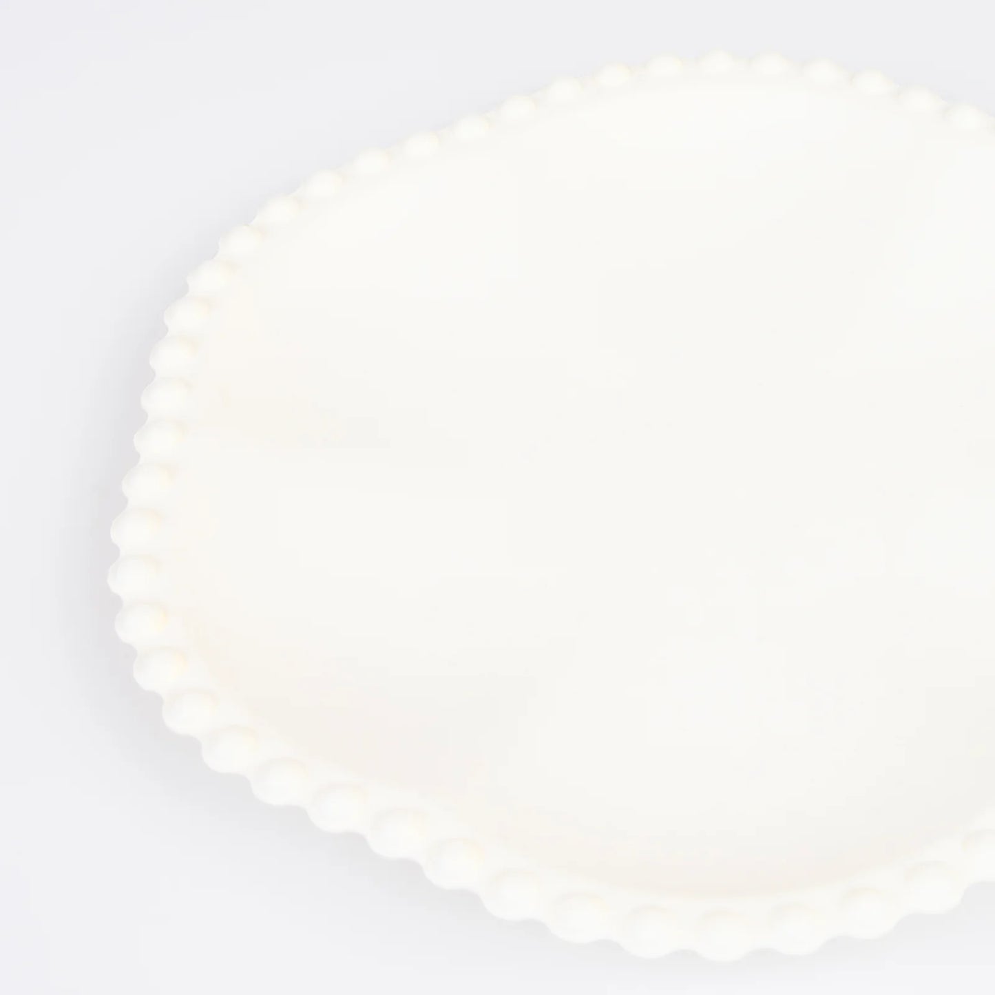 Cream Dot Edged Flower Compostable Dinner Plates