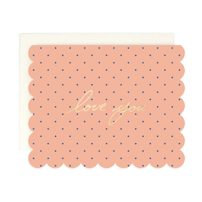 Diamond Dot Scallop Assorted Greeting Card Set
