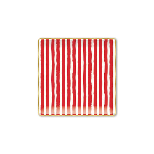 Elf Stripe Disposable Paper Plate For Christmas