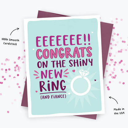 Engagement Card - Congratulations On the Ring, Funny Card