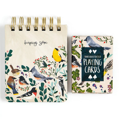 Feathered Friends Birds Playing Cards + Scorekeeping Set