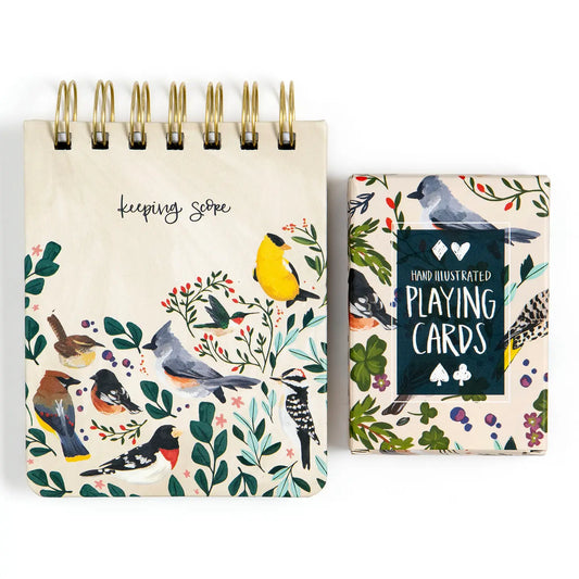 Feathered Friends Birds Playing Cards + Scorekeeping Set