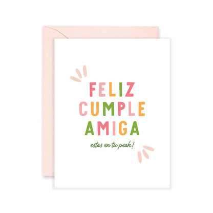 Feliz Cumple Amiga - Spanish Card & Friendship Card