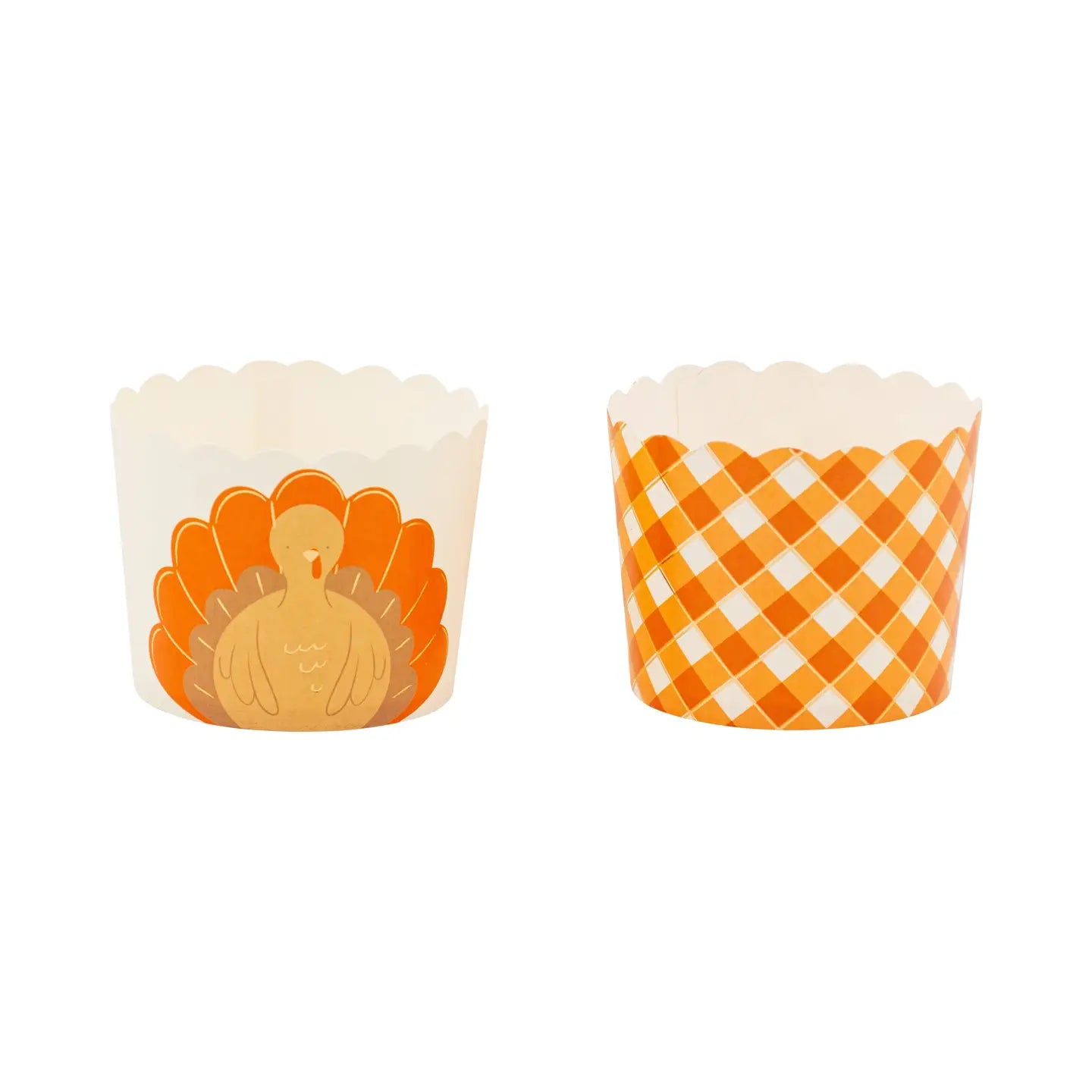 Foiled Orange Turkey 5 oz Baking Cups