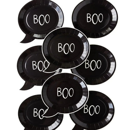 Boo! Shaped Paper Plate