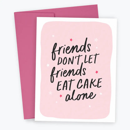 Friend Birthday Card, Girly, Cake Greeting Card