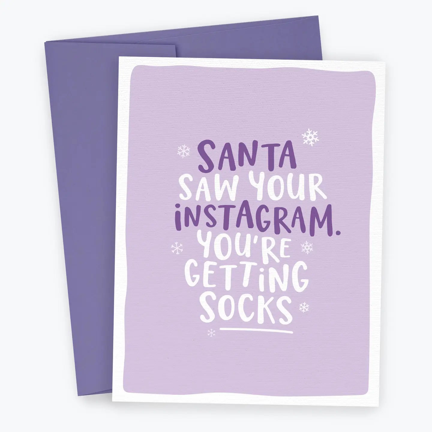 Funny Christmas Card - Santa Saw Your Instagram Social Media