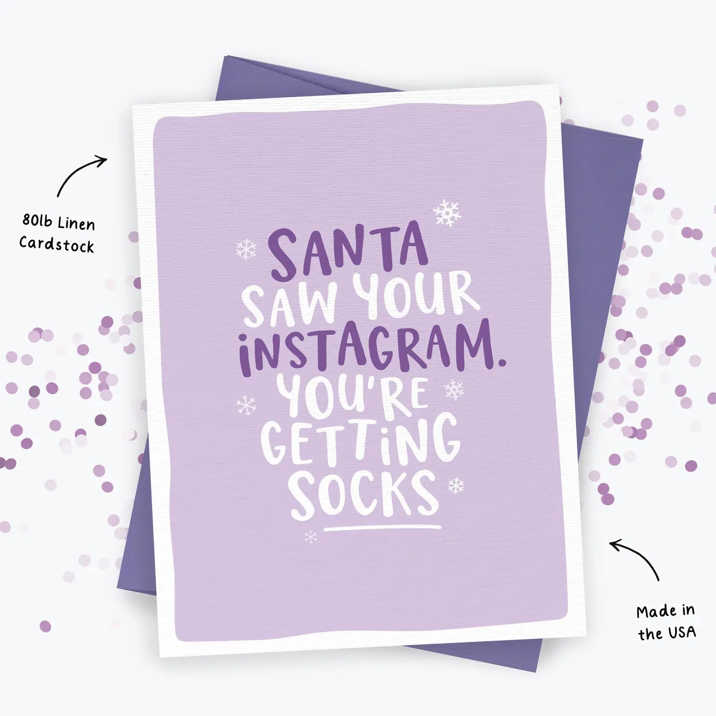 Funny Christmas Card - Santa Saw Your Instagram Social Media