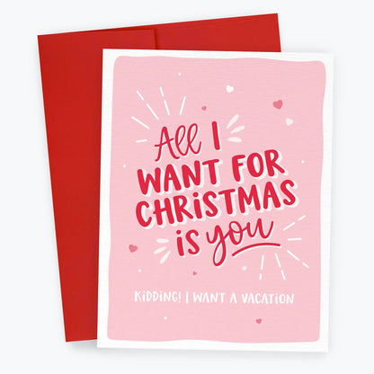 Funny Christmas Card To Spouse, Husband, Wife, All I Want