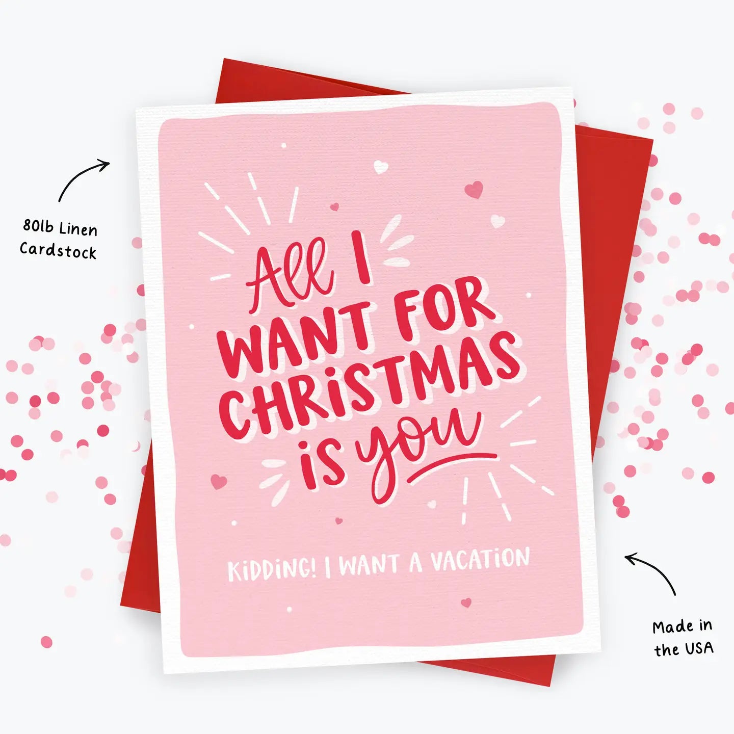 Funny Christmas Card To Spouse, Husband, Wife, All I Want