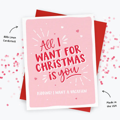 Funny Christmas Card To Spouse, Husband, Wife, All I Want