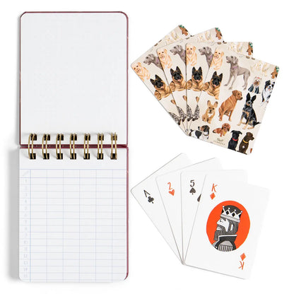 Furry Friends Dogs Playing Cards + Scorekeeping Set