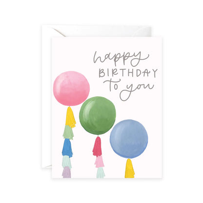 Giant Birthday Balloons Greeting Card