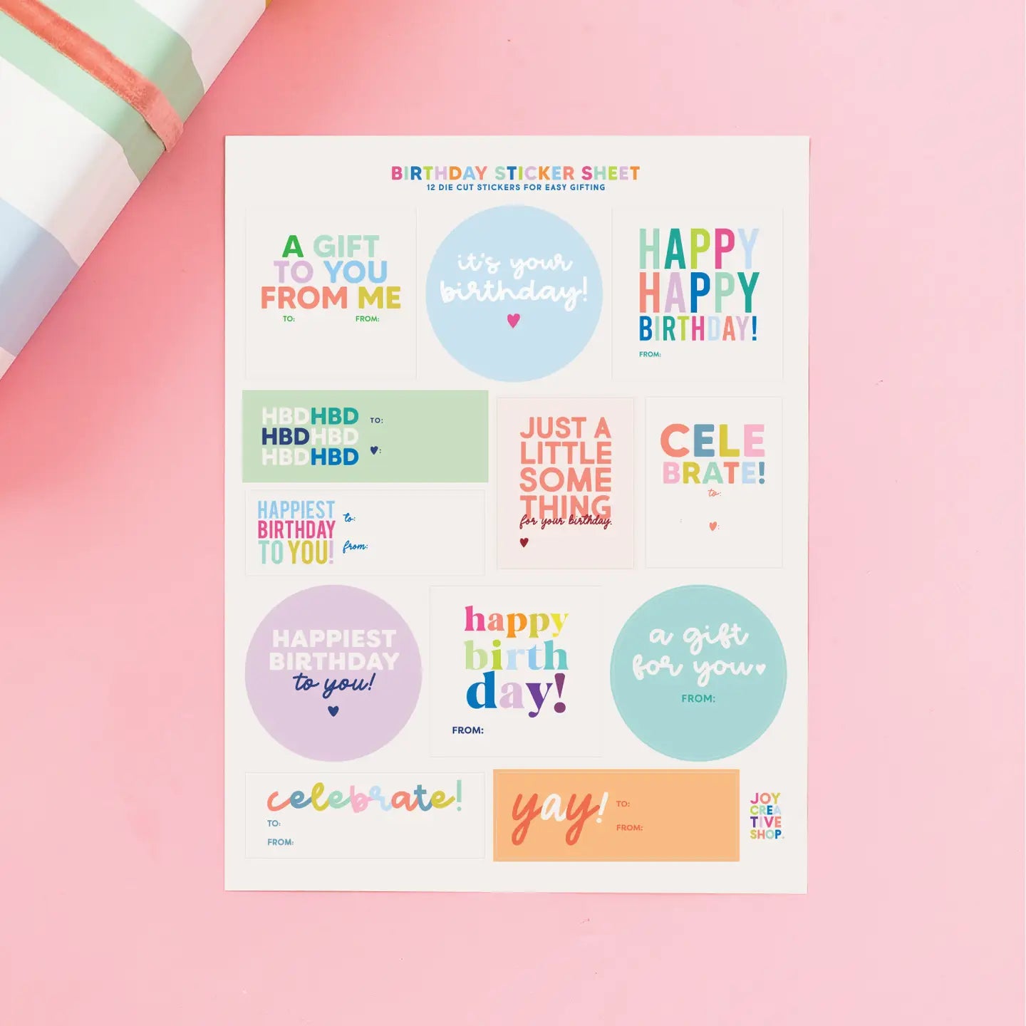 Gift Stickers - Birthday (24 pk)