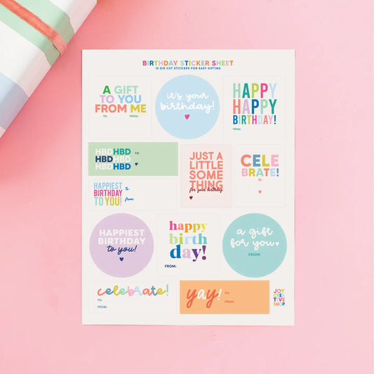 Gift Stickers - Birthday (24 pk)