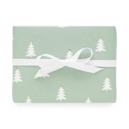 Green Christmas Tree Wrapping Paper