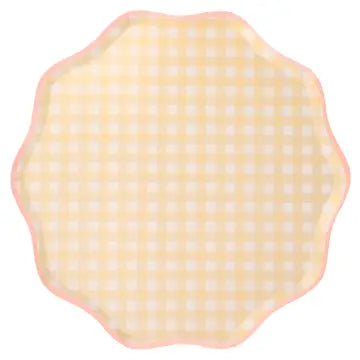 Gingham Dinner Plates