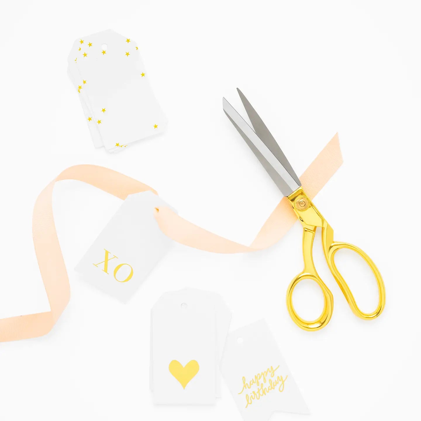 Gold Happy Birthday Gift Tag (Box of 10)